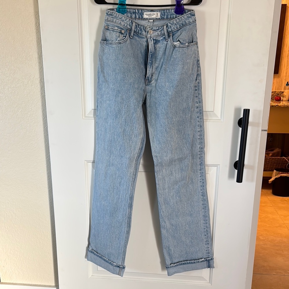Abercrombie & Fitch Blue Straight Leg Jeans